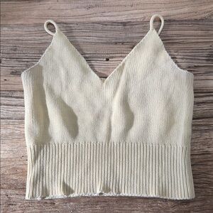 Brandy Melville Yellow Knit Tank Top